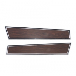 1969-73 Deluxe Door Panel Inserts With Woodgrain Appliques Aluminum Backed Walnut inserts only